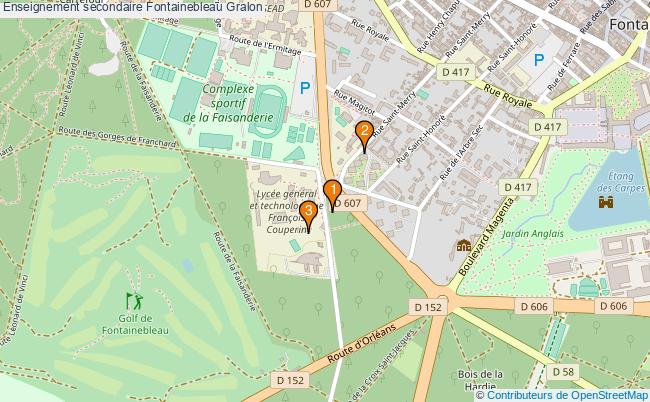 plan Enseignement secondaire Fontainebleau Associations enseignement secondaire Fontainebleau : 3 associations