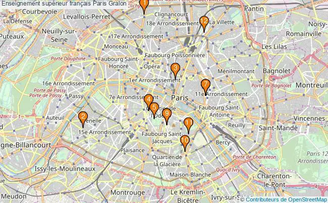 plan Enseignement supérieur français Paris Associations enseignement supérieur français Paris : 13 associations