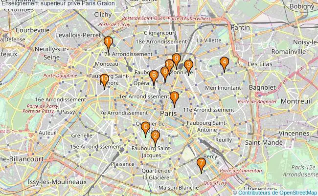 plan Enseignement supérieur privé Paris Associations enseignement supérieur privé Paris : 18 associations