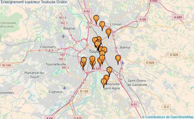 plan Enseignement supérieur Toulouse Associations enseignement supérieur Toulouse : 33 associations