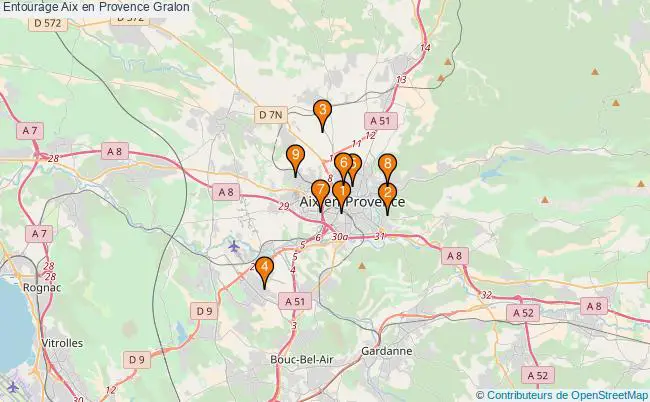 plan Entourage Aix en Provence Associations Entourage Aix en Provence : 9 associations