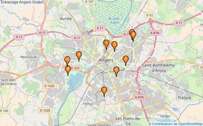 plan Entourage Angers Associations Entourage Angers : 9 associations