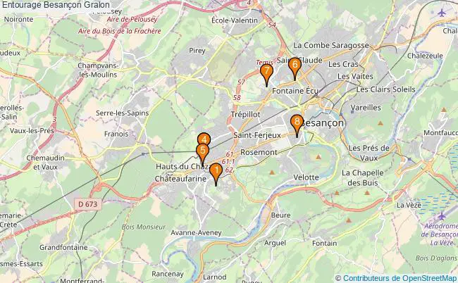 plan Entourage Besançon Associations Entourage Besançon : 9 associations