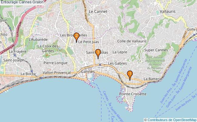 plan Entourage Cannes Associations Entourage Cannes : 3 associations