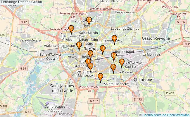 plan Entourage Rennes Associations Entourage Rennes : 13 associations