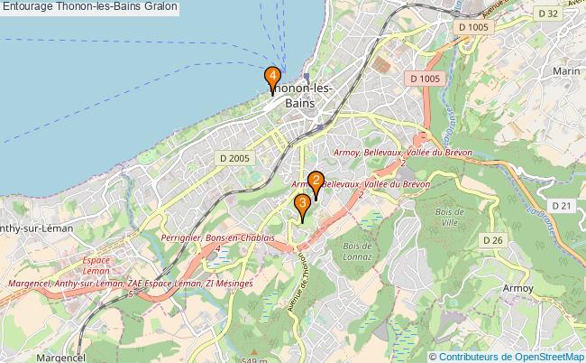 plan Entourage Thonon-les-Bains Associations Entourage Thonon-les-Bains : 5 associations