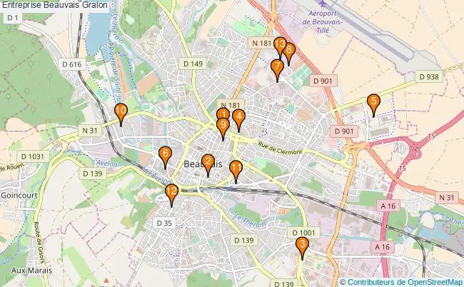 plan Entreprise Beauvais Associations entreprise Beauvais : 16 associations