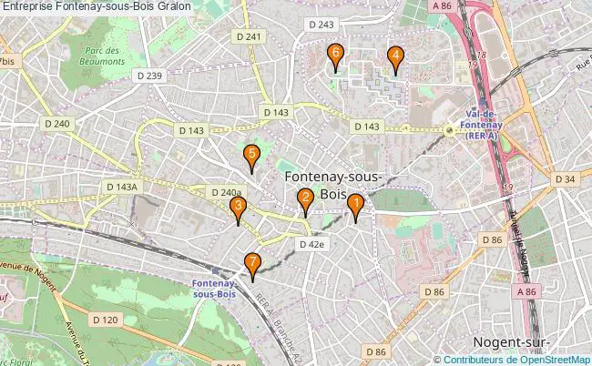 plan Entreprise Fontenay-sous-Bois Associations entreprise Fontenay-sous-Bois : 7 associations