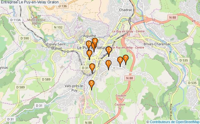 plan Entreprise Le Puy-en-Velay Associations entreprise Le Puy-en-Velay : 12 associations