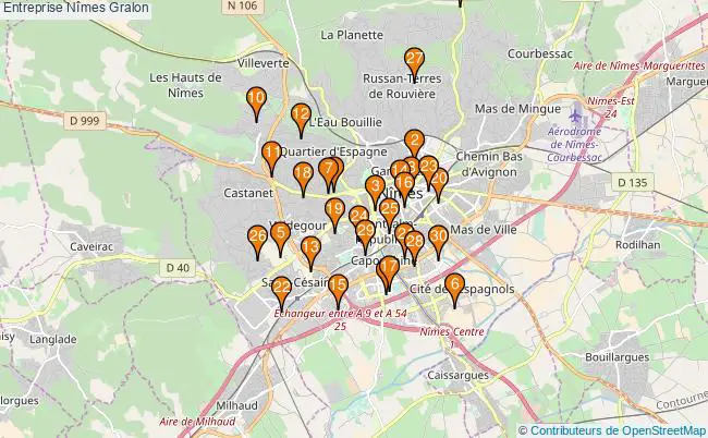 plan Entreprise Nîmes Associations entreprise Nîmes : 42 associations