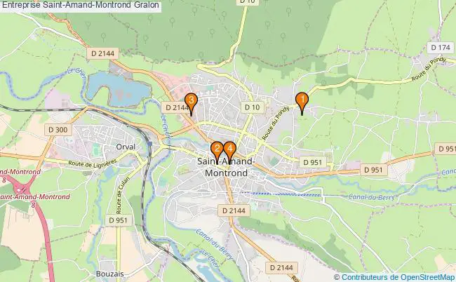 plan Entreprise Saint-Amand-Montrond Associations entreprise Saint-Amand-Montrond : 4 associations