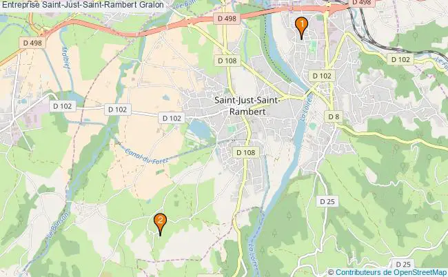 plan Entreprise Saint-Just-Saint-Rambert Associations entreprise Saint-Just-Saint-Rambert : 3 associations