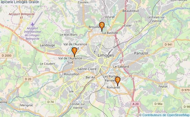 plan épicerie Limoges Associations épicerie Limoges : 3 associations