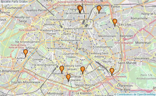 plan épicerie Paris Associations épicerie Paris : 18 associations