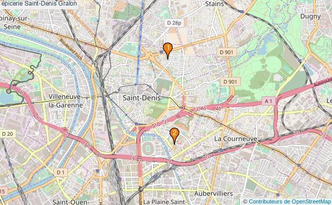 plan épicerie Saint-Denis Associations épicerie Saint-Denis : 4 associations
