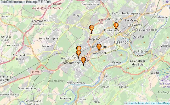 plan épidémiologiques Besançon Associations épidémiologiques Besançon : 9 associations