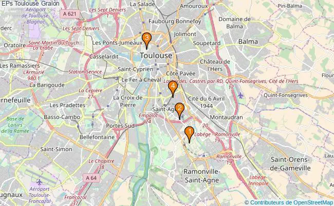 plan EPs Toulouse Associations EPs Toulouse : 4 associations