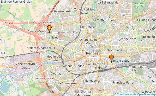 plan Érythrée Rennes Associations Érythrée Rennes : 2 associations