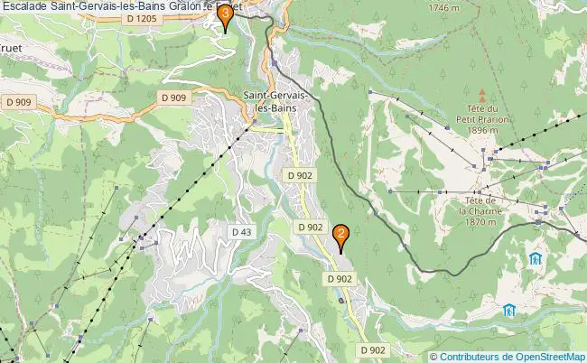plan Escalade Saint-Gervais-les-Bains Associations escalade Saint-Gervais-les-Bains : 4 associations