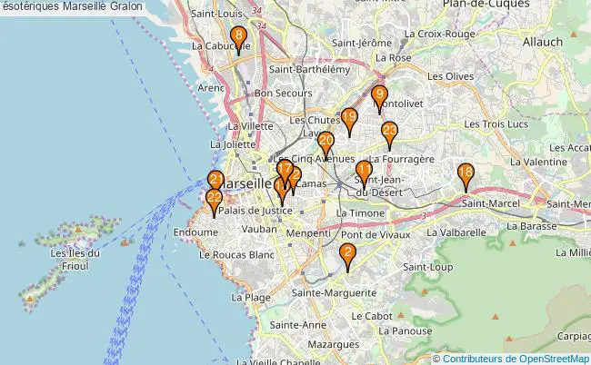plan ésotériques Marseille Associations ésotériques Marseille : 26 associations