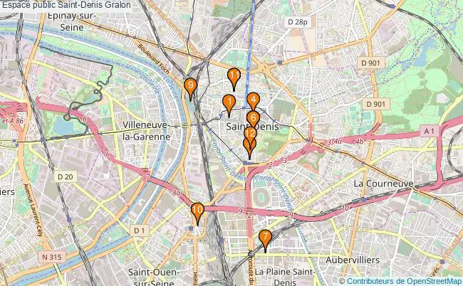 plan Espace public Saint-Denis Associations espace public Saint-Denis : 14 associations