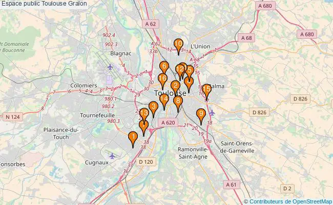 plan Espace public Toulouse Associations espace public Toulouse : 26 associations