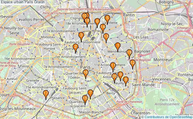 plan Espace urbain Paris Associations espace urbain Paris : 20 associations