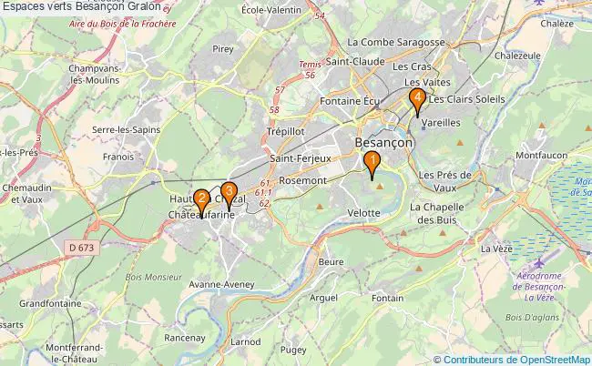plan Espaces verts Besançon Associations espaces verts Besançon : 4 associations
