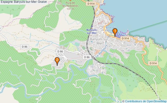 plan Espagne Banyuls-sur-Mer Associations Espagne Banyuls-sur-Mer : 2 associations