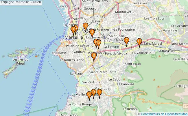 plan Espagne Marseille Associations Espagne Marseille : 13 associations