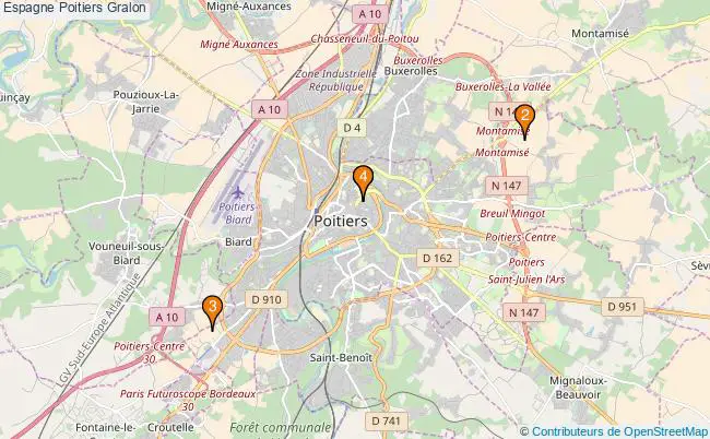 plan Espagne Poitiers Associations Espagne Poitiers : 4 associations