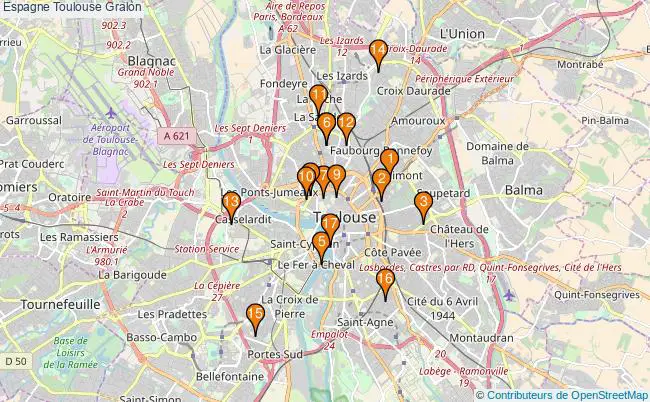 plan Espagne Toulouse Associations Espagne Toulouse : 17 associations
