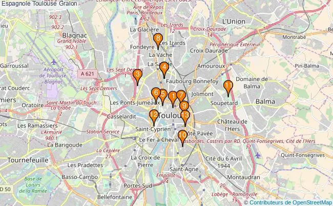 plan Espagnole Toulouse Associations espagnole Toulouse : 14 associations