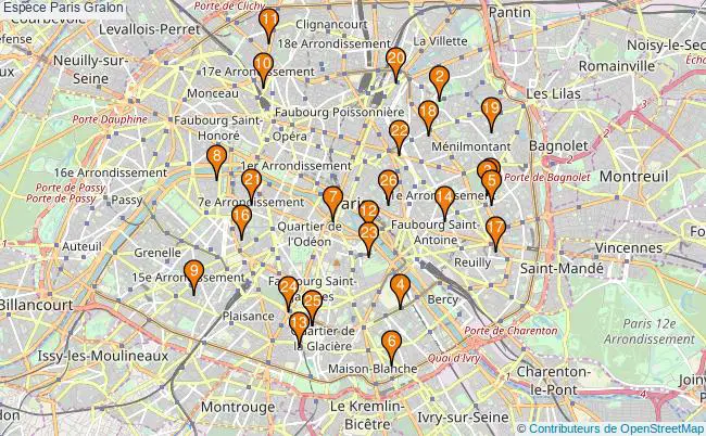 plan Espèce Paris Associations Espèce Paris : 31 associations