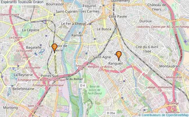 plan Espéranto Toulouse Associations Espéranto Toulouse : 4 associations