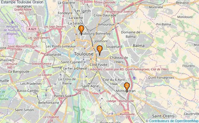 plan Estampe Toulouse Associations Estampe Toulouse : 3 associations
