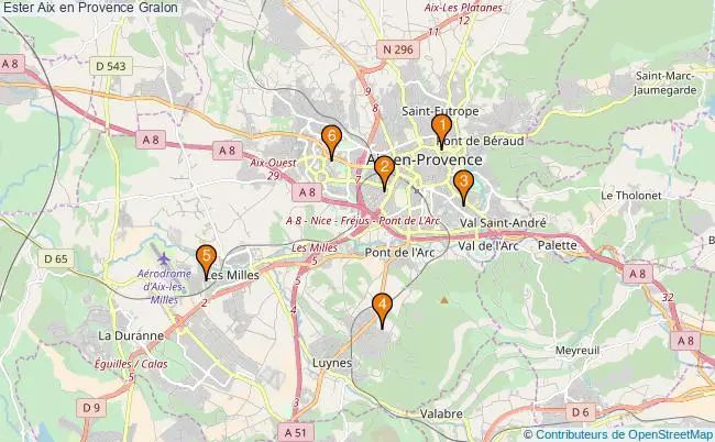 plan Ester Aix en Provence Associations ester Aix en Provence : 7 associations