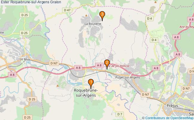 plan Ester Roquebrune-sur-Argens Associations ester Roquebrune-sur-Argens : 3 associations