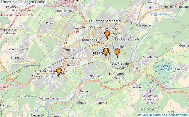 plan Esthétique Besançon Associations Esthétique Besançon : 4 associations