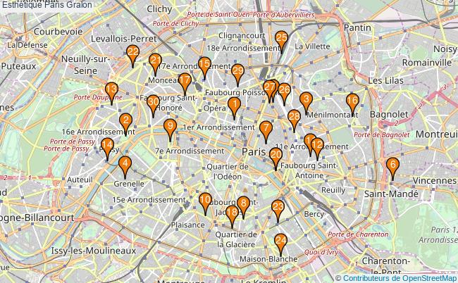 plan Esthétique Paris Associations Esthétique Paris : 176 associations