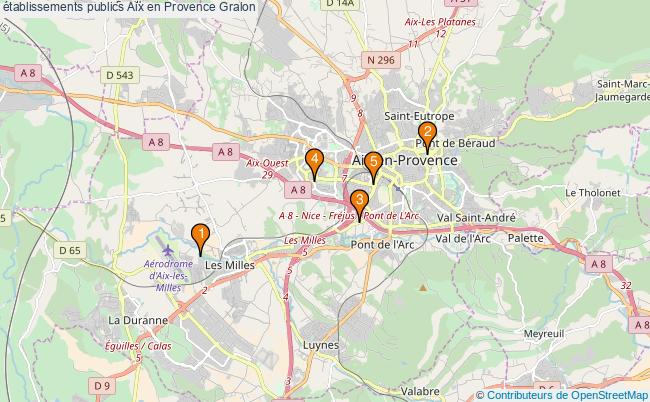 plan établissements publics Aix en Provence Associations établissements publics Aix en Provence : 5 associations