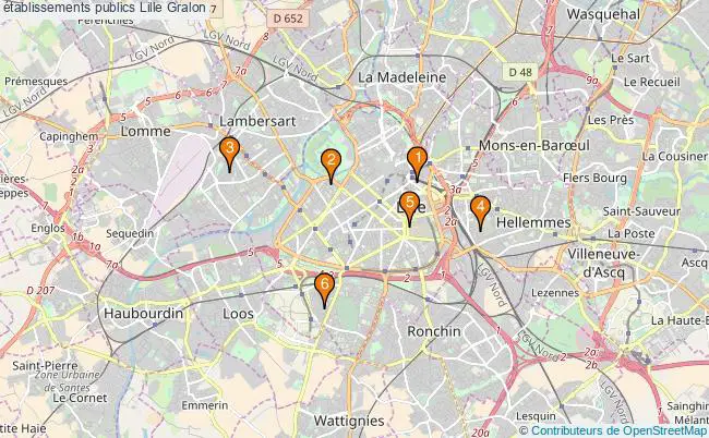 plan établissements publics Lille Associations établissements publics Lille : 10 associations
