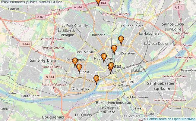 plan établissements publics Nantes Associations établissements publics Nantes : 8 associations