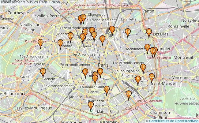 plan établissements publics Paris Associations établissements publics Paris : 122 associations