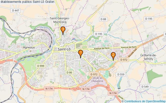 plan établissements publics Saint-Lô Associations établissements publics Saint-Lô : 3 associations