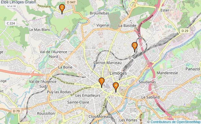 plan Etde Limoges Associations etde Limoges : 4 associations