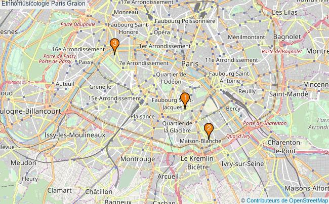 plan Ethnomusicologie Paris Associations ethnomusicologie Paris : 3 associations