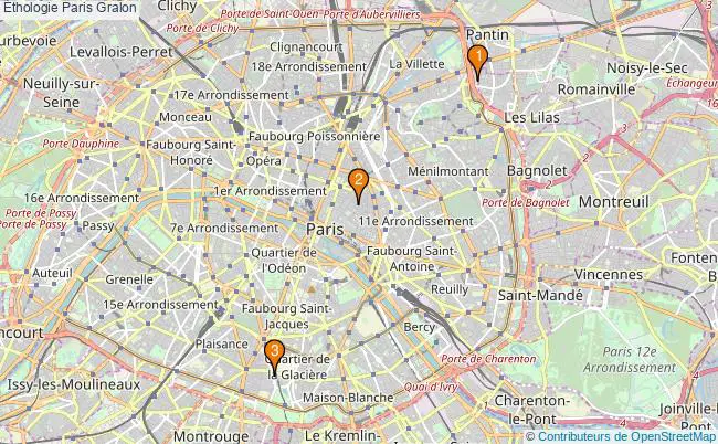 plan Éthologie Paris Associations Éthologie Paris : 4 associations