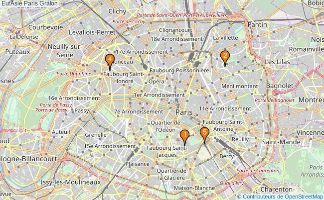 plan EurAsie Paris Associations EurAsie Paris : 6 associations