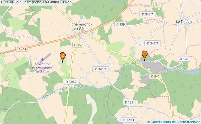 plan Eure-et-Loir Champrond-en-Gâtine Associations Eure-et-Loir Champrond-en-Gâtine : 2 associations